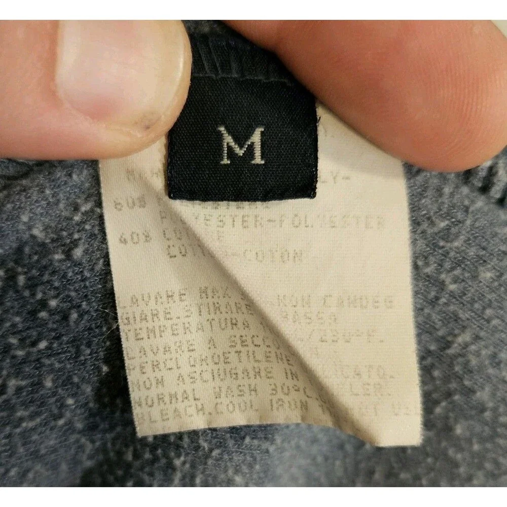 VTG Postcard Exclusive Style Gray Button Down Shirt Jacket Mens M Made in Italy